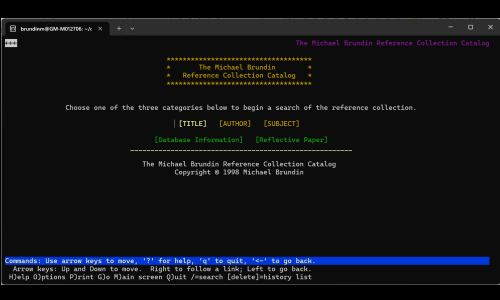 Screenshot image of experimental library catalog