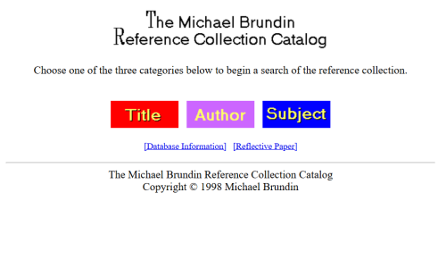 Screenshot image of experimental library catalog
